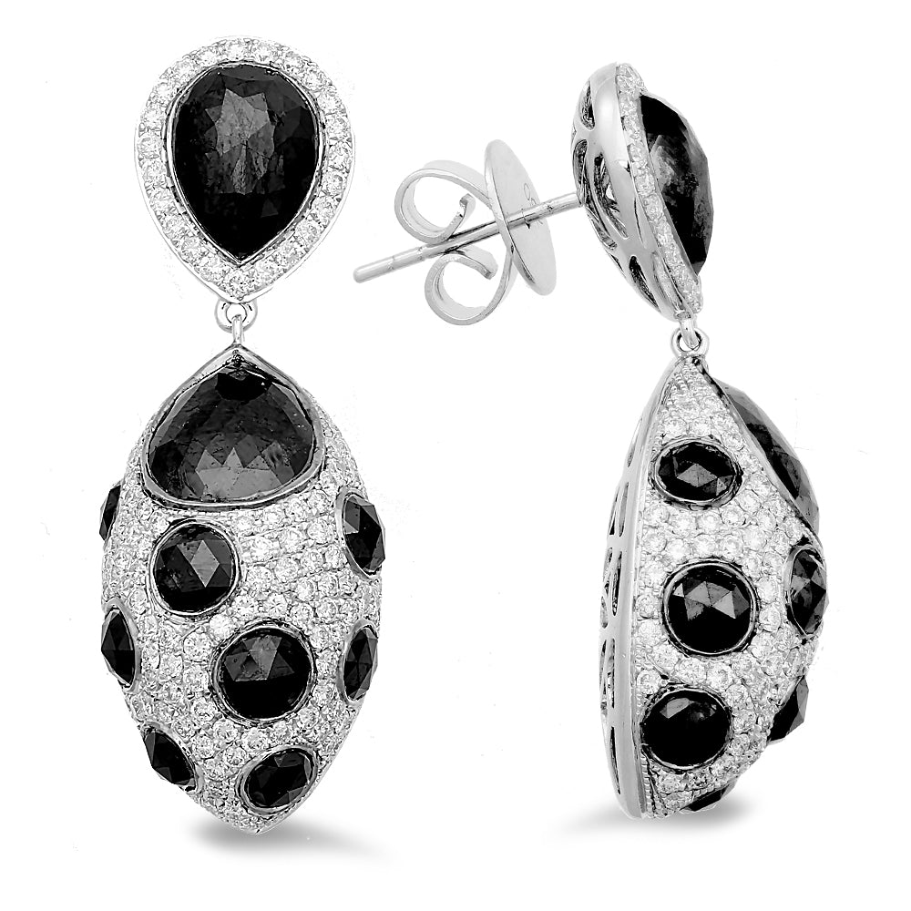 18K white gold diamond earrings