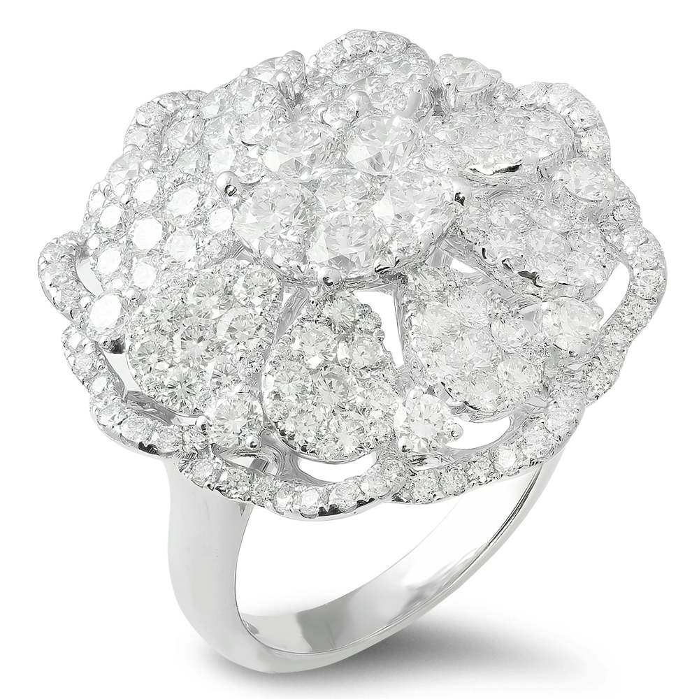 18K white gold diamond ring- SKU#: 31774