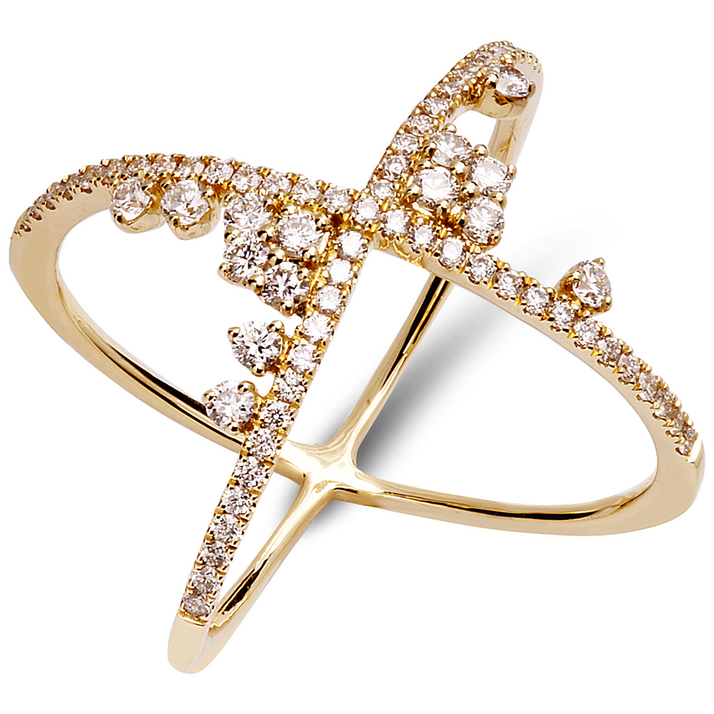 18K gold diamond ring - SKU# 31957