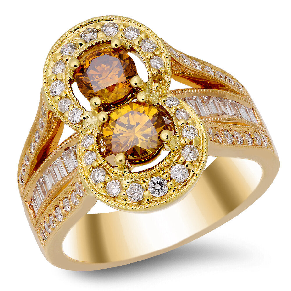 18K gold diamond ring - SKU#: 11713