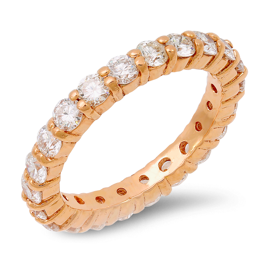 18K gold diamond eternity wedding band