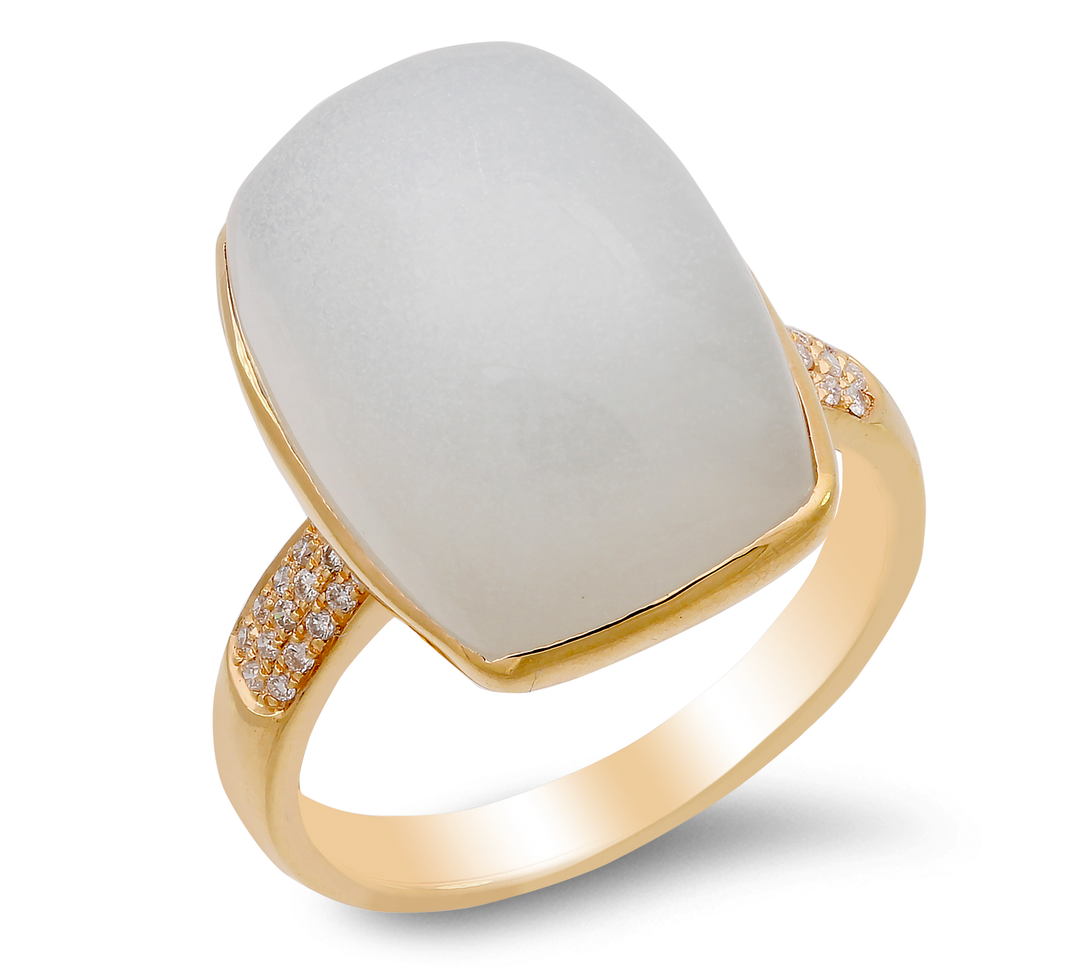 Diamond and Moonstone Ring - SKU#: 15816