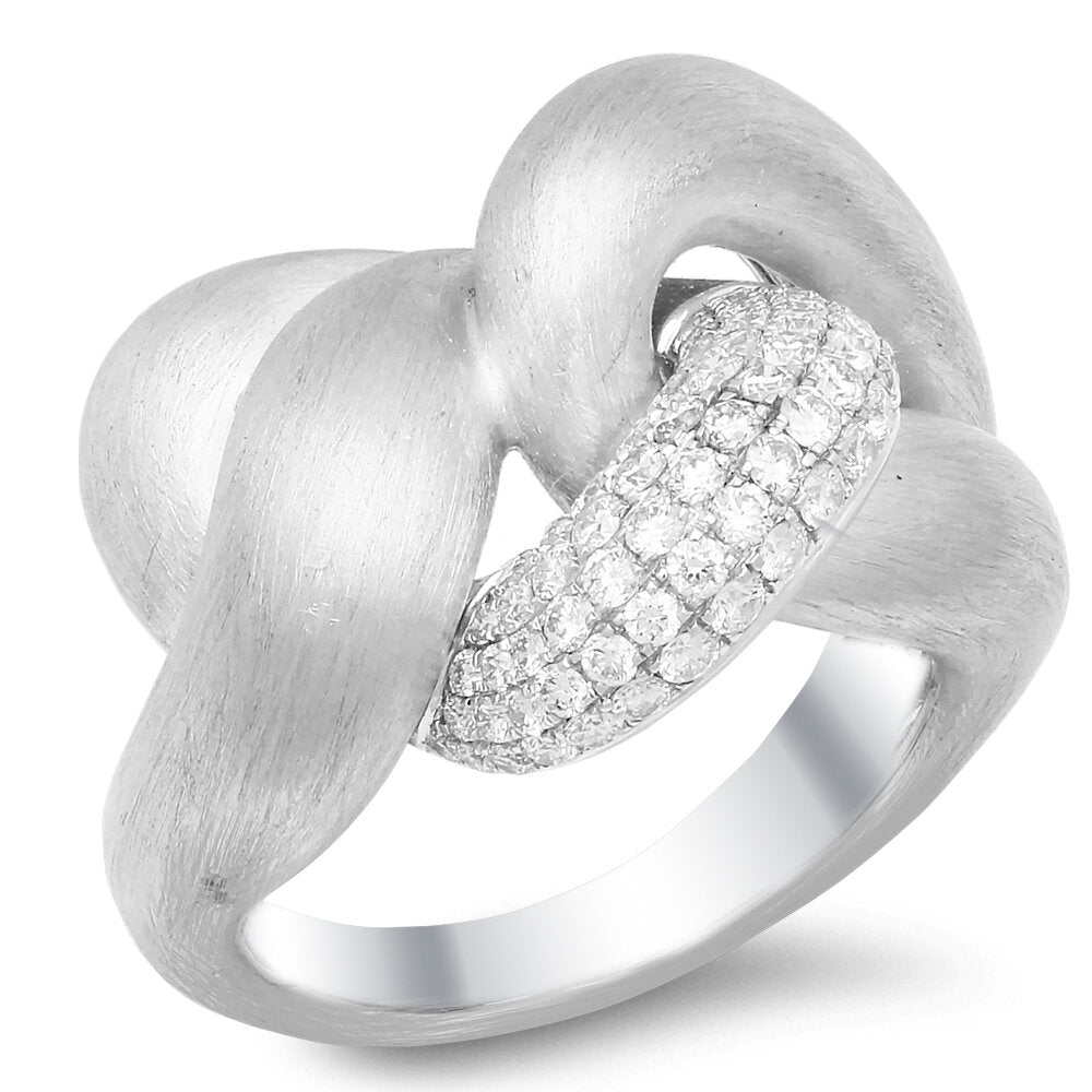 18K white gold diamond ring - SKU#: 19013