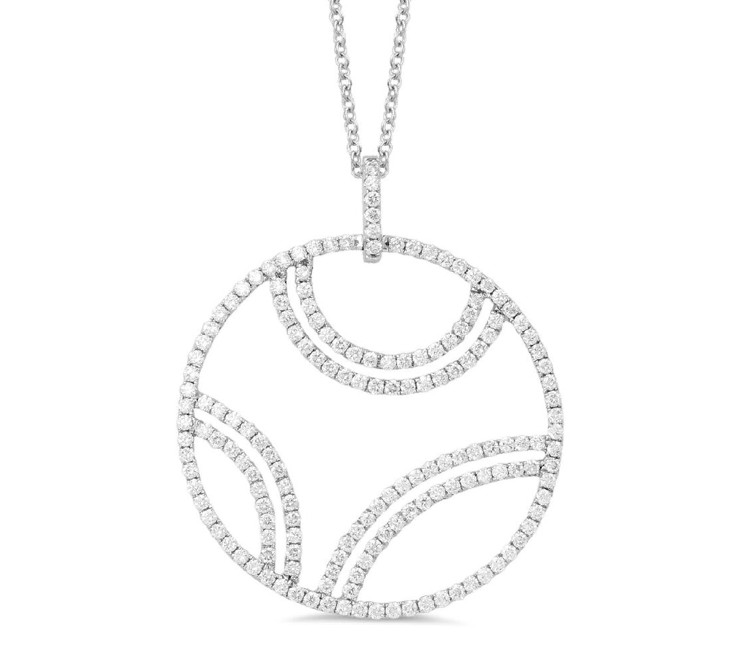 18K white gold diamond pendant - SKU#: 21182