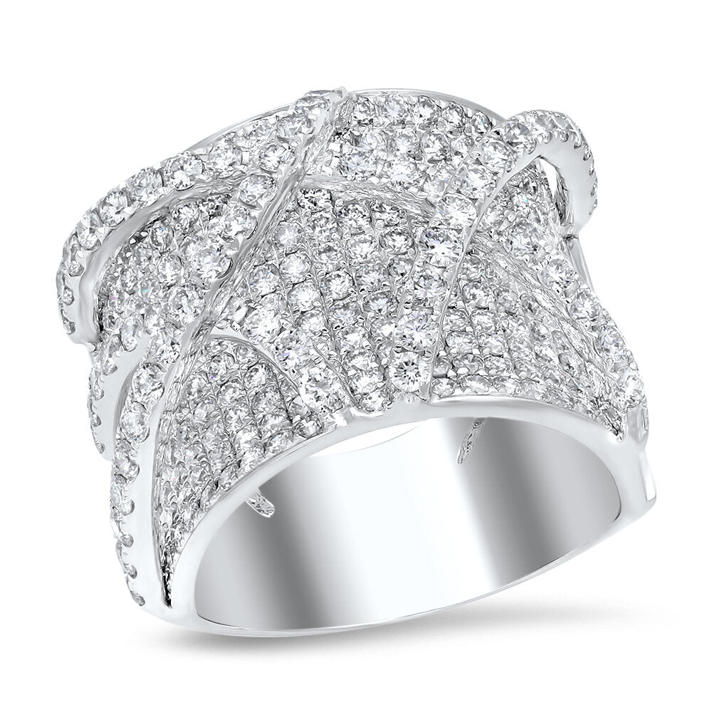 18K white gold diamond ring - SKU#: 22227