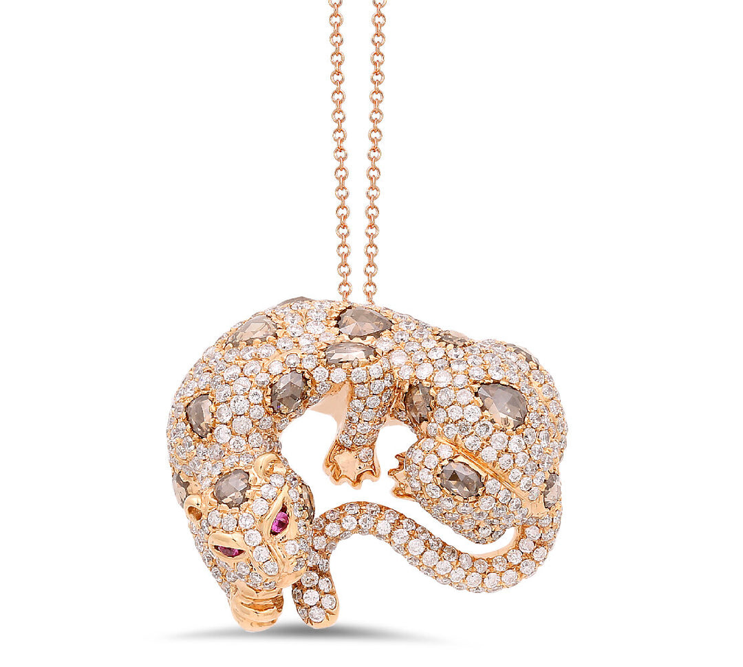 18K rose gold diamond pendant - SKU#: 23020