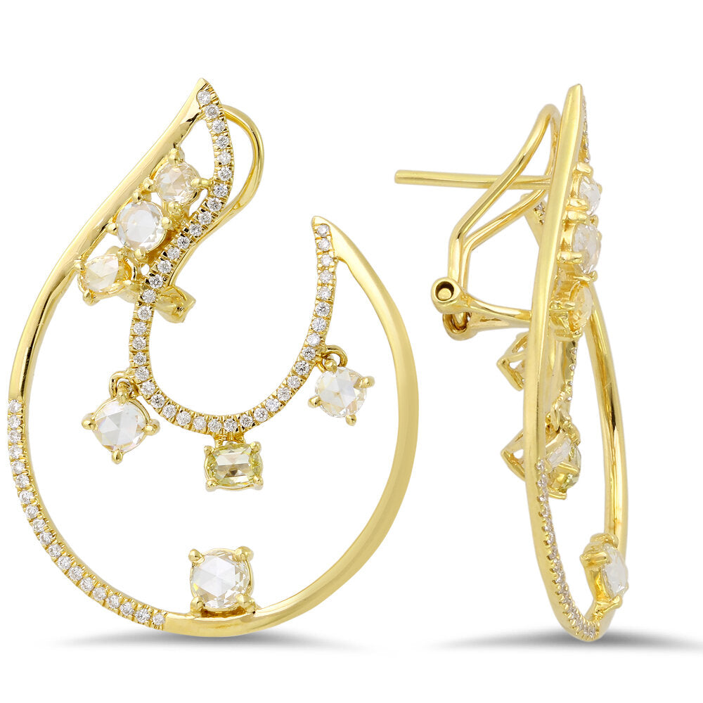 18K yellow gold earrings - SKU#: 23395