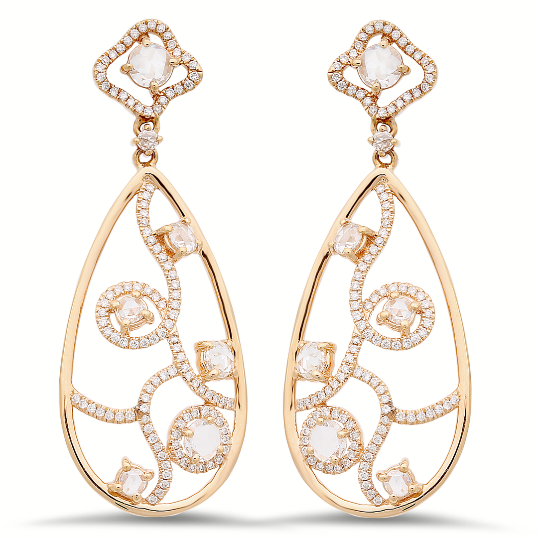 Diamond earrings in 18K gold - SKU#: 23396