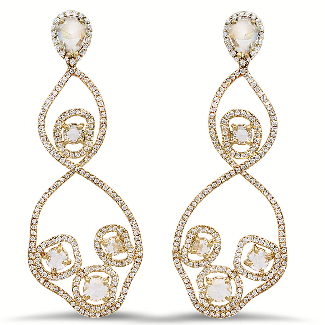 Diamond earrings in 18K gold - SKU#: 23411