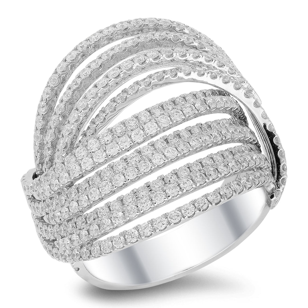 18K white gold diamond ring - SKU#: 24402