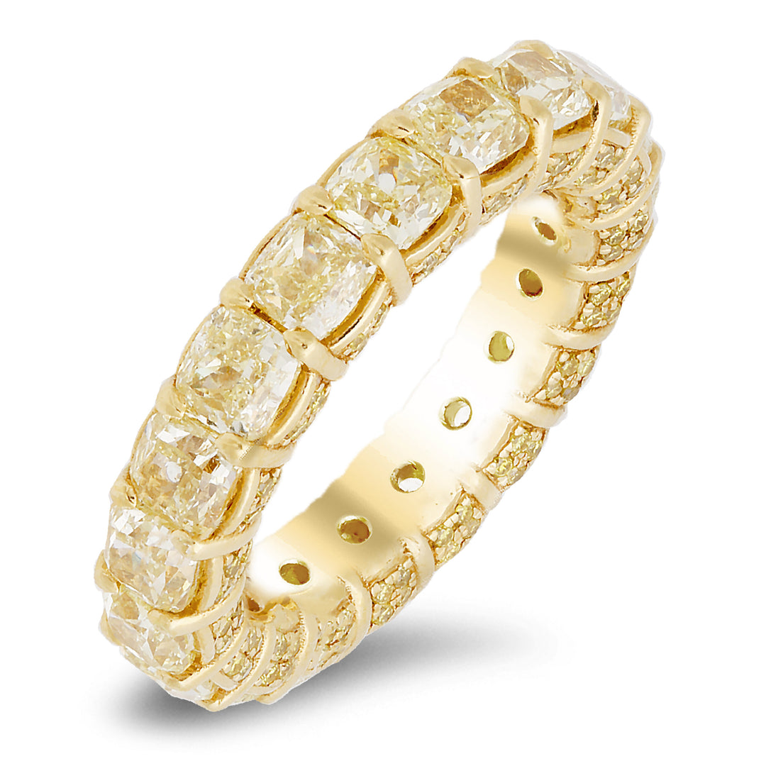 18K yellow gold diamond band - SKU#: 26667