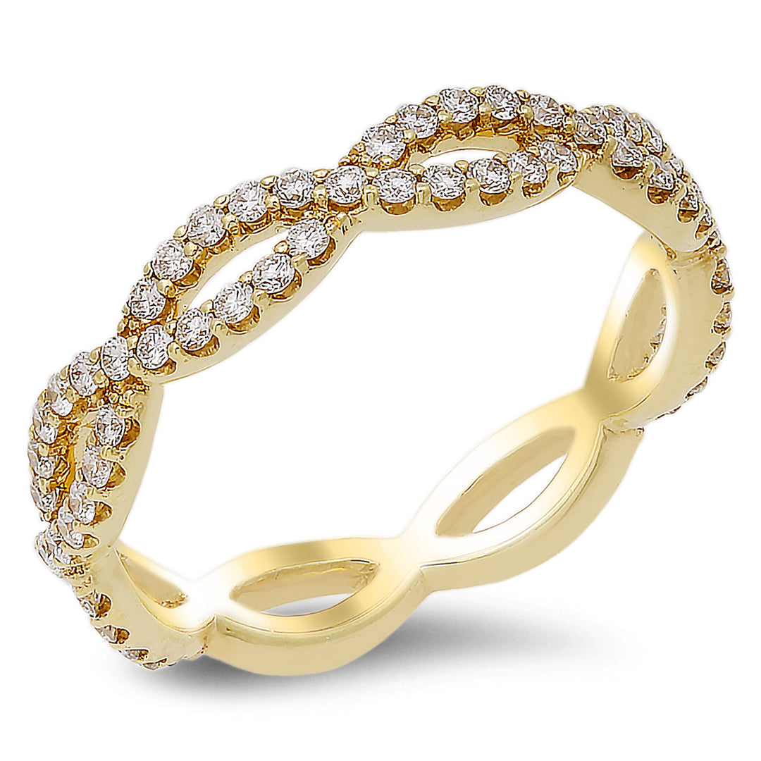 18K yellow gold diamond eternity band