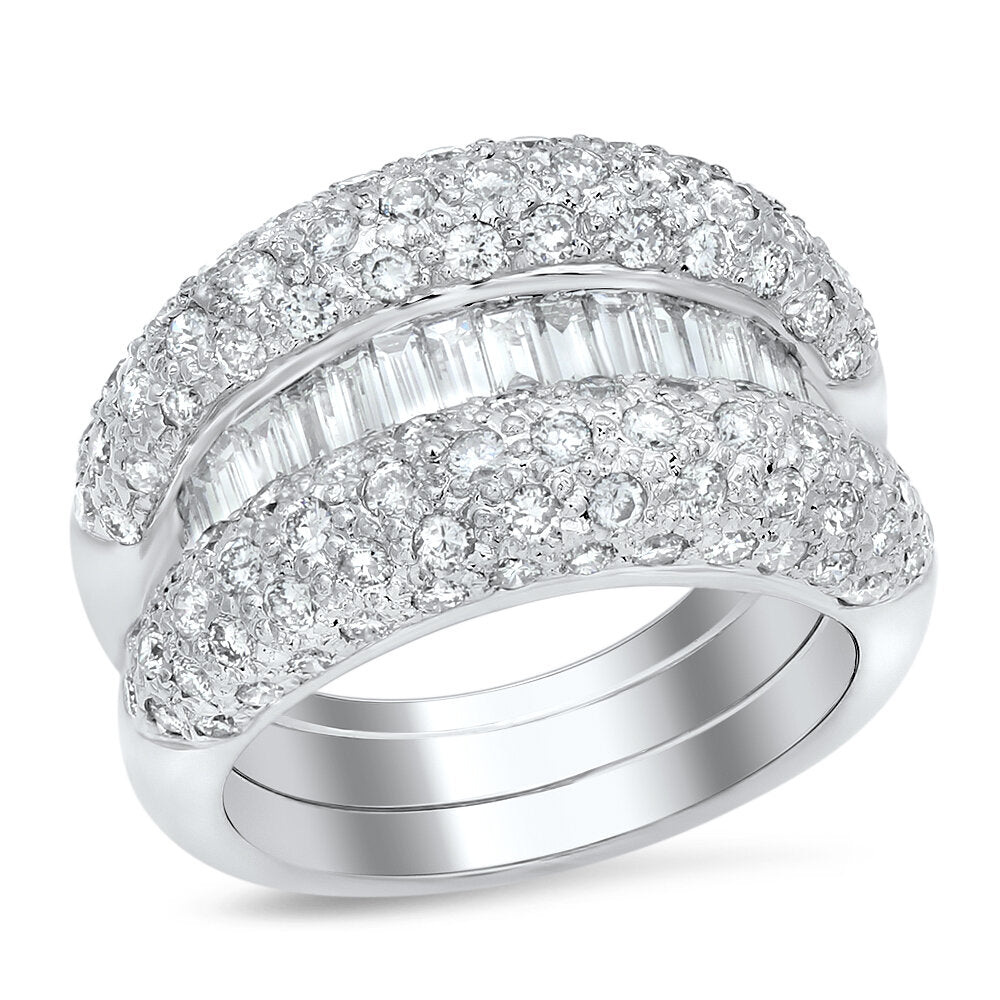 18K white gold diamond ring - SKU#: 28102