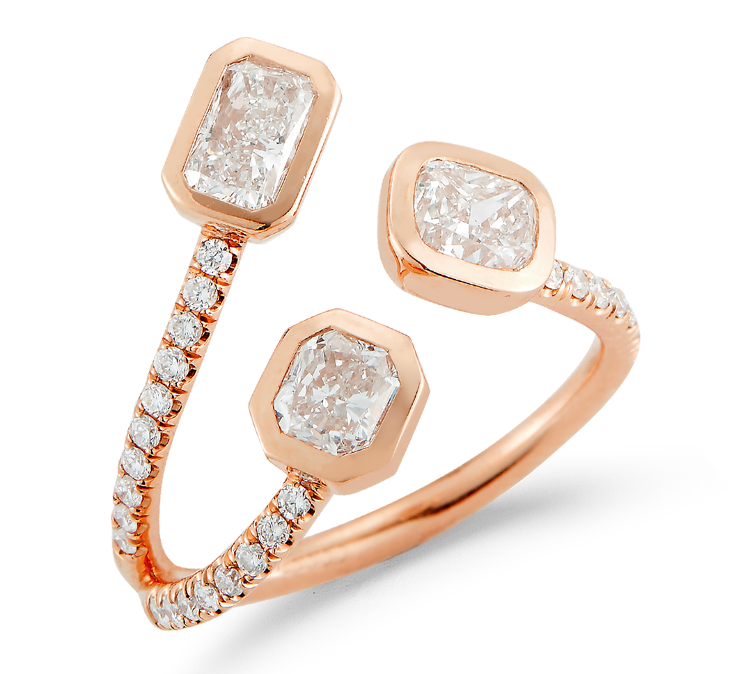18K gold diamond ring- SKU#: 28493