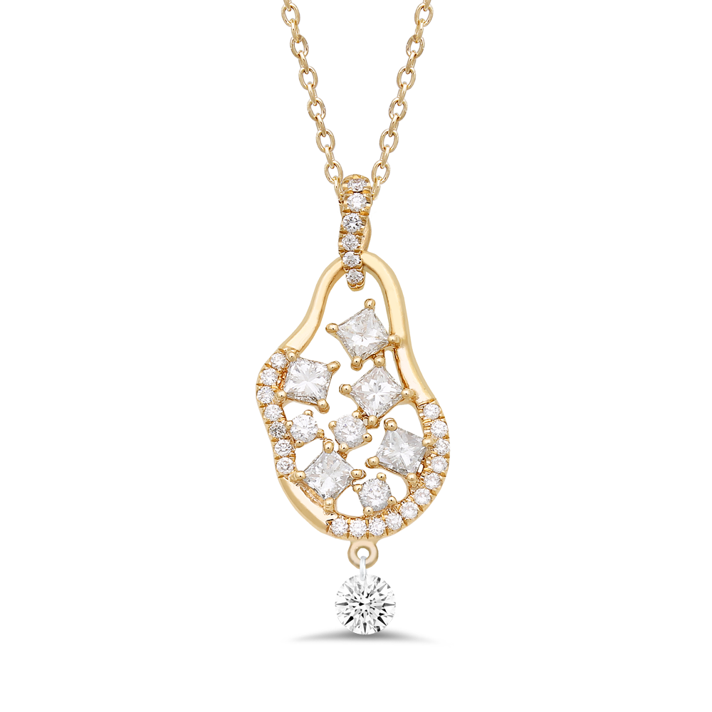Diamond pendant in 18K gold - SKU#: 28689