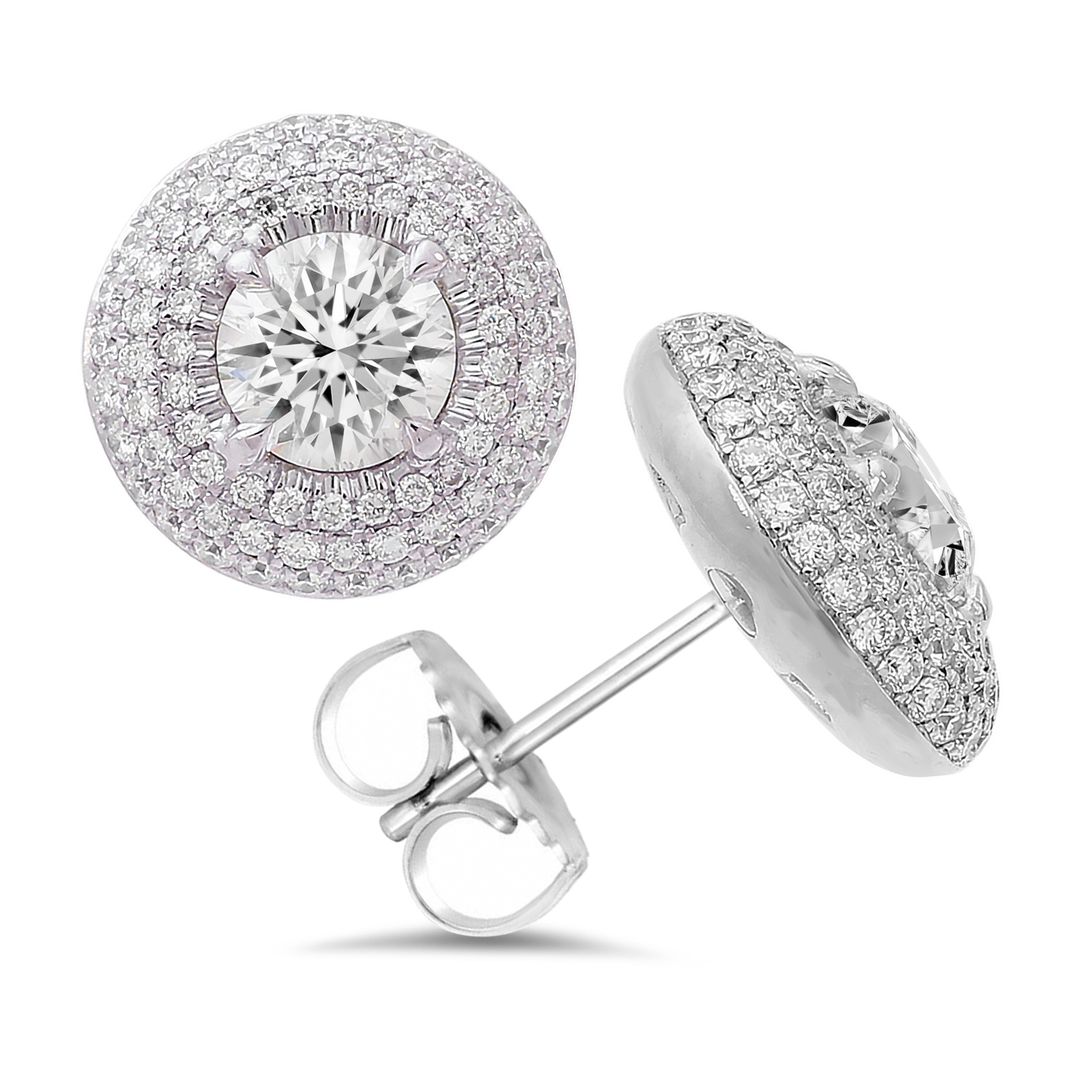 Diamond stud earrings - SKU#: 29483