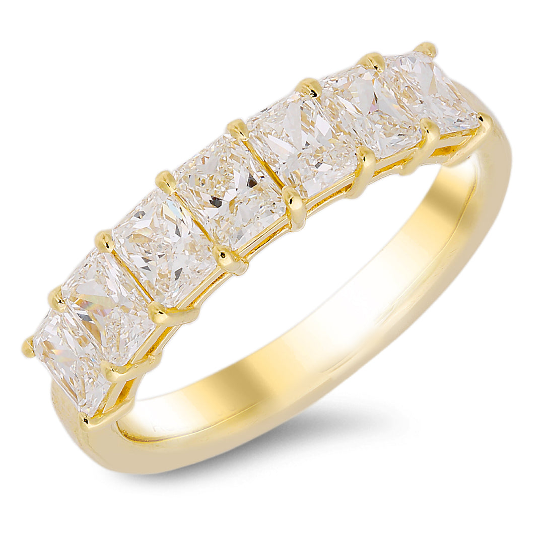 18K yellow gold diamond band - SKU#: 29881
