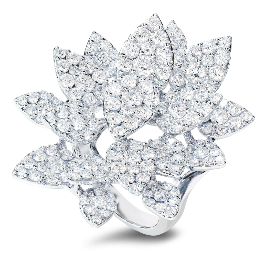 18K white gold diamond pave ring- SKU#: 30497