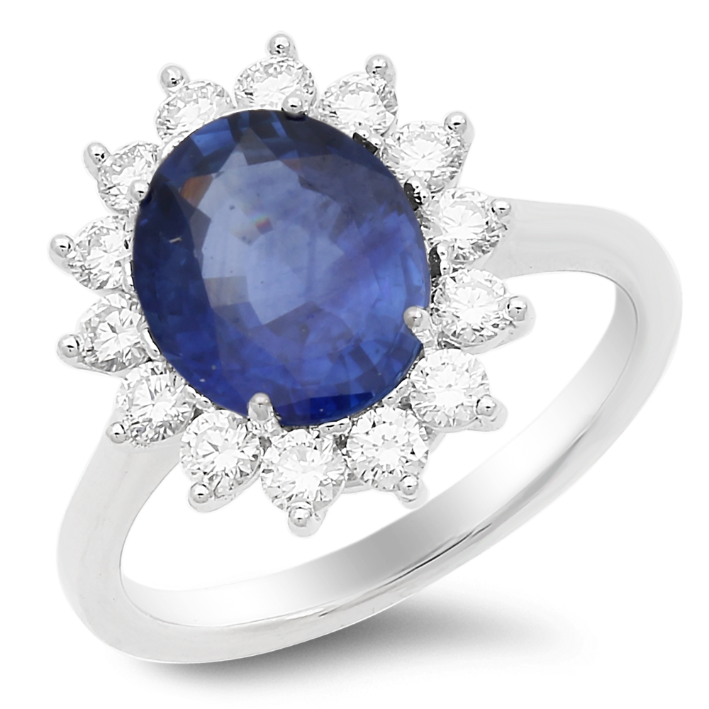 Scintillating diamond and captivating sapphire ring