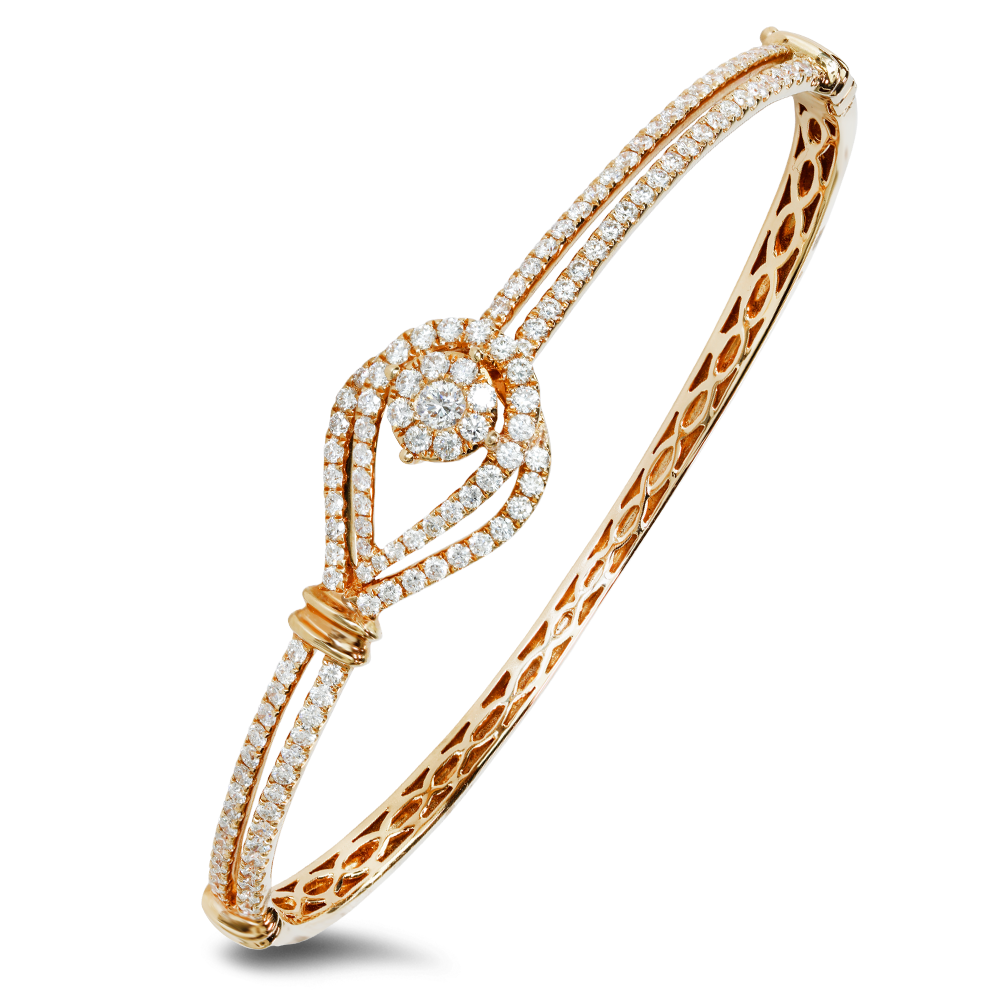 Diamond stackable bangle in 18K gold - SKU#: 31236