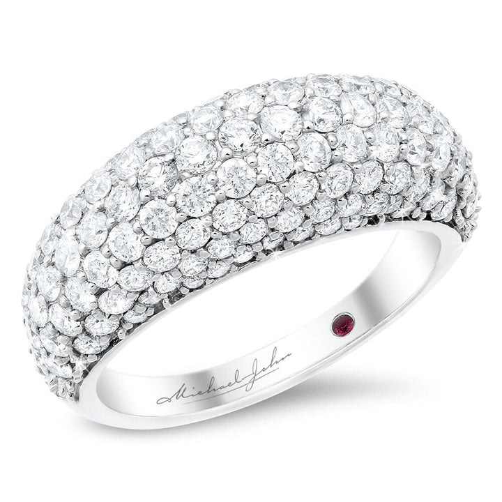 18K white gold diamond band - SKU#: 15109