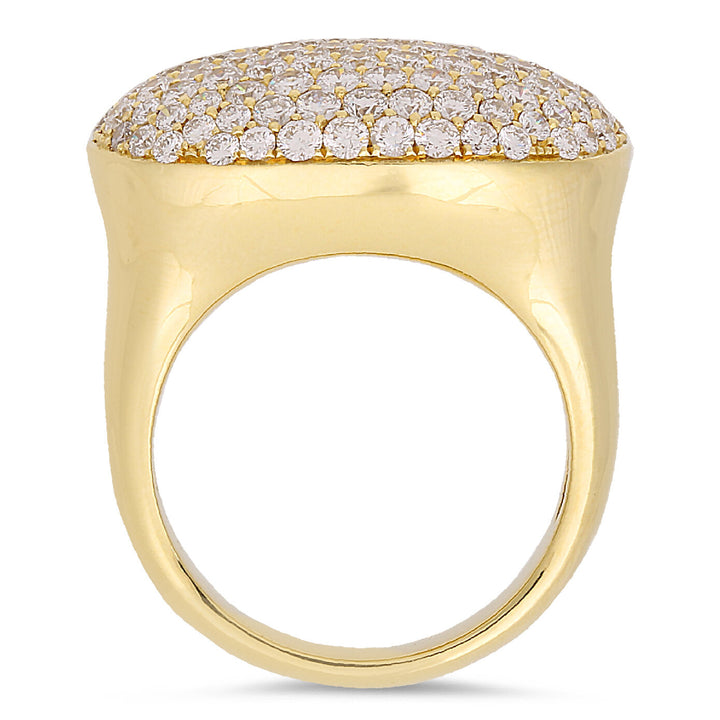 18K  yellow gold diamond ring - SKU#: 15801