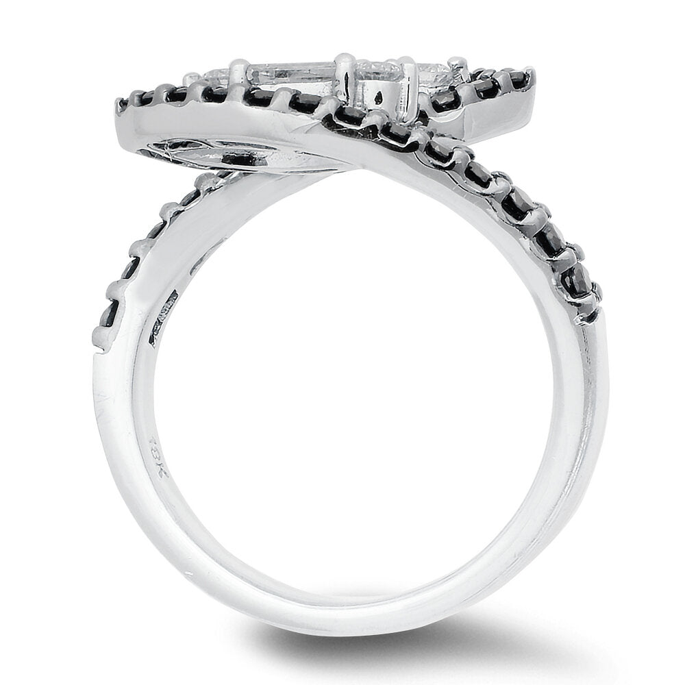 Black and white diamond band
