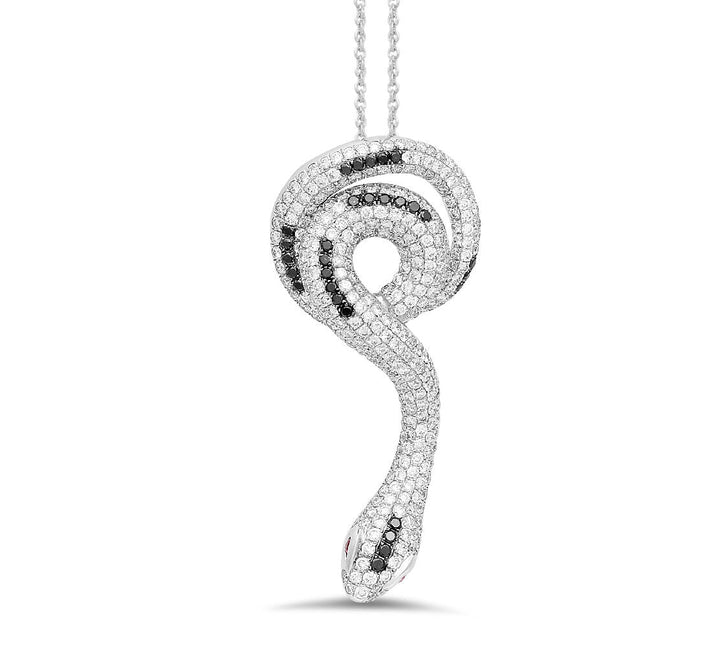 18K white gold diamond pendant - SKU#: 19214