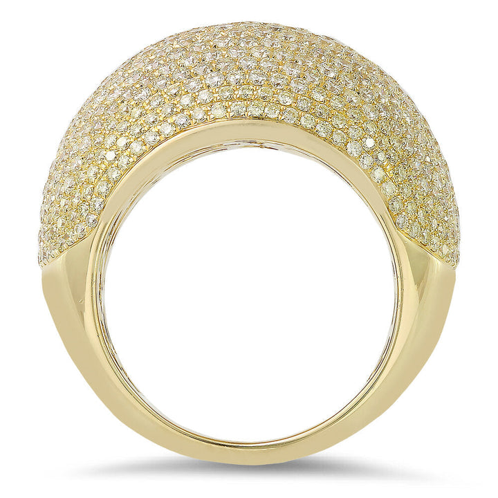 18K yellow gold diamond pave ring - SKU#: 20005