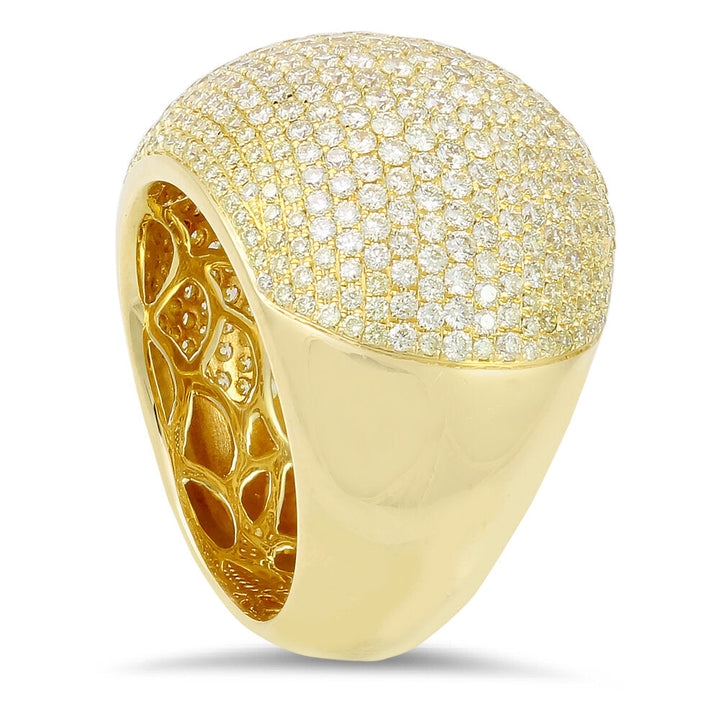 18K yellow gold diamond pave ring - SKU#: 20005
