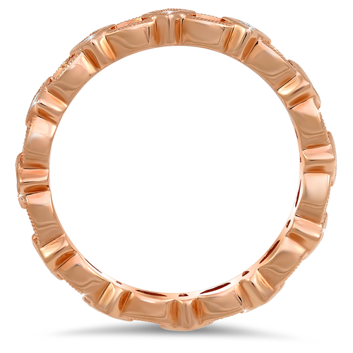 18K rose gold diamond band