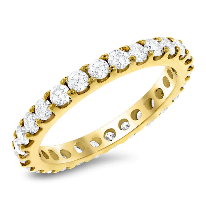 18K gold diamond eternity wedding band