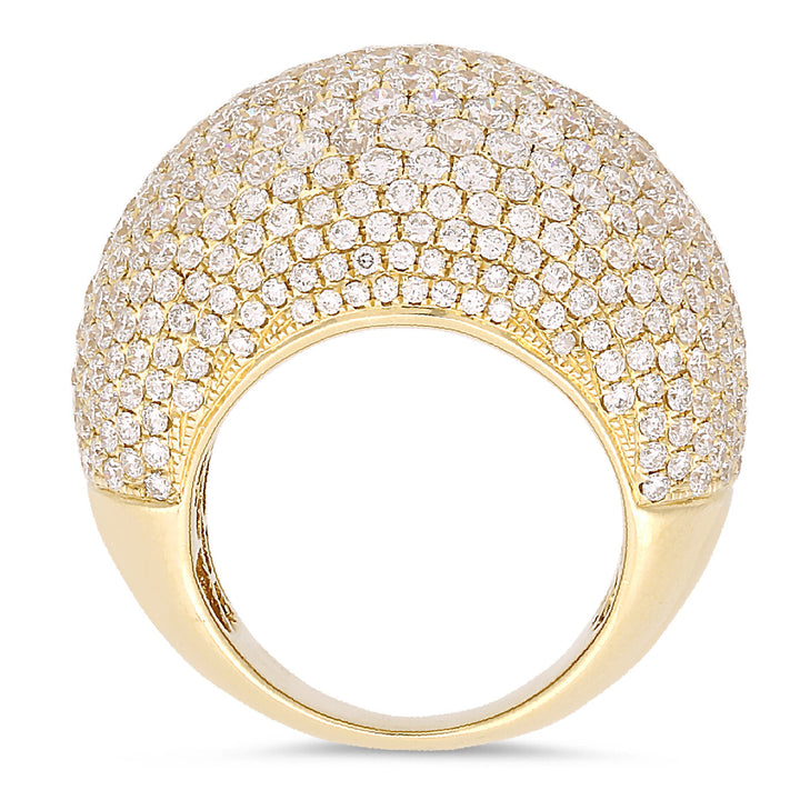 18K  yellow gold diamond ring - SKU#: 22158