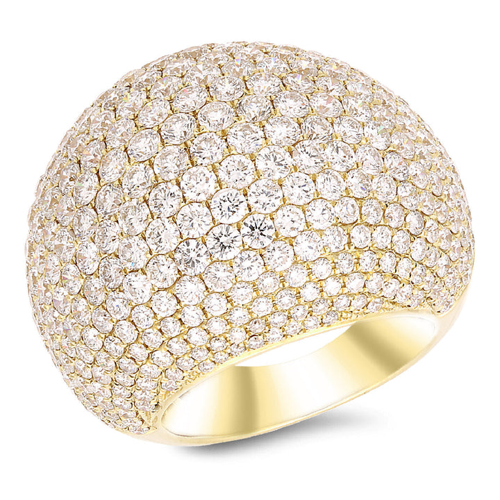 18K  yellow gold diamond ring - SKU#: 22158