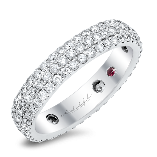 18K white gold diamond eternity band - SKU#: 23187