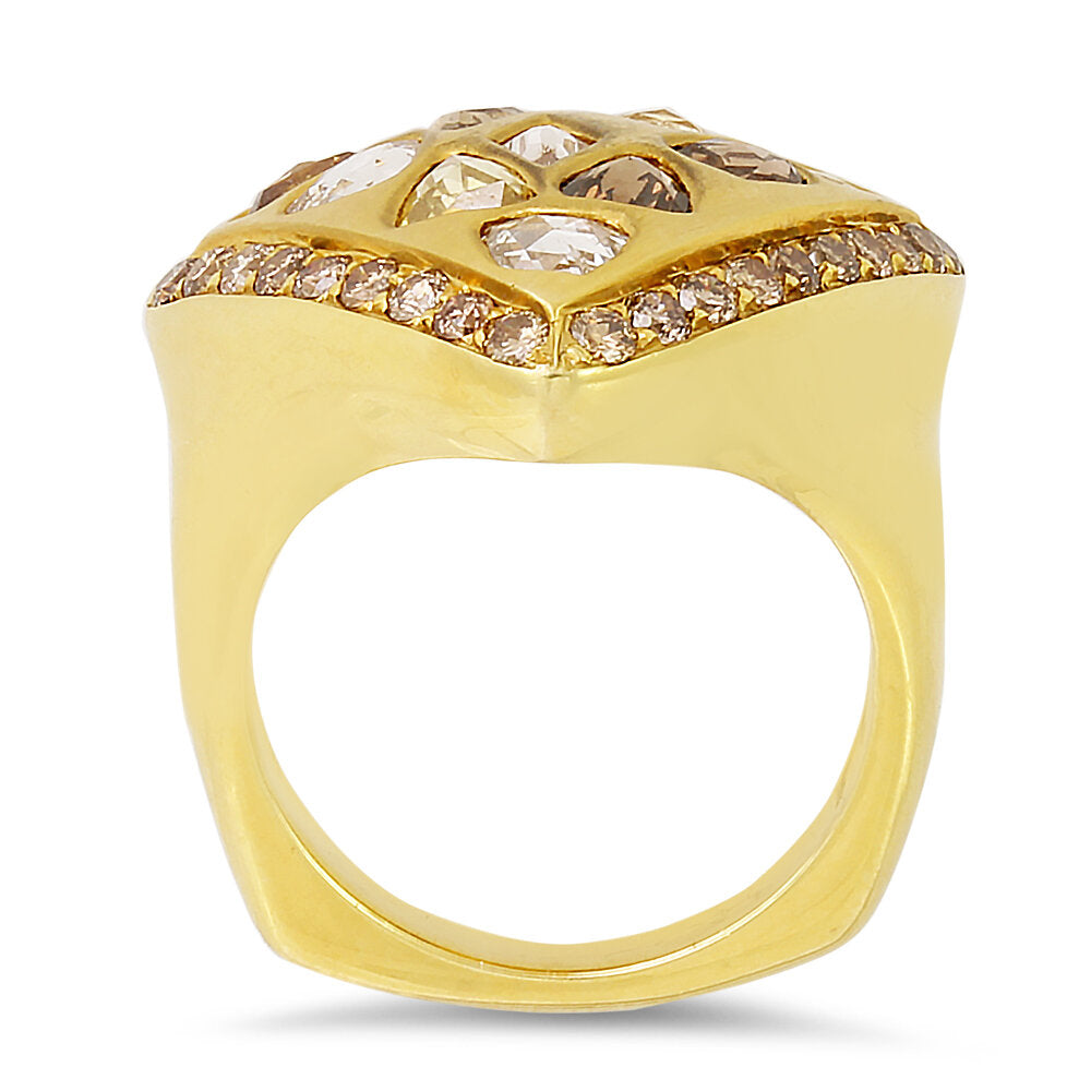 18K yellow gold diamond ring - Style#: 23332