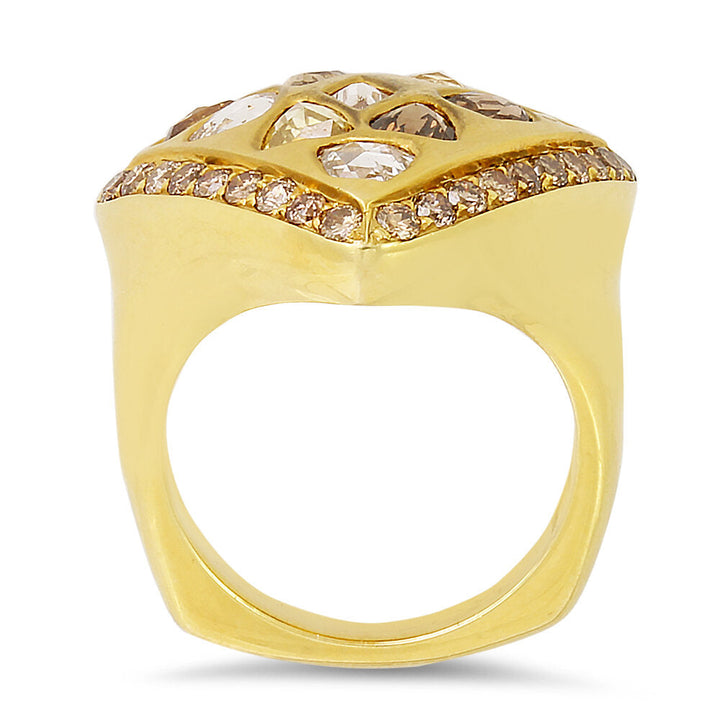 18K yellow gold diamond ring - Style#: 23332
