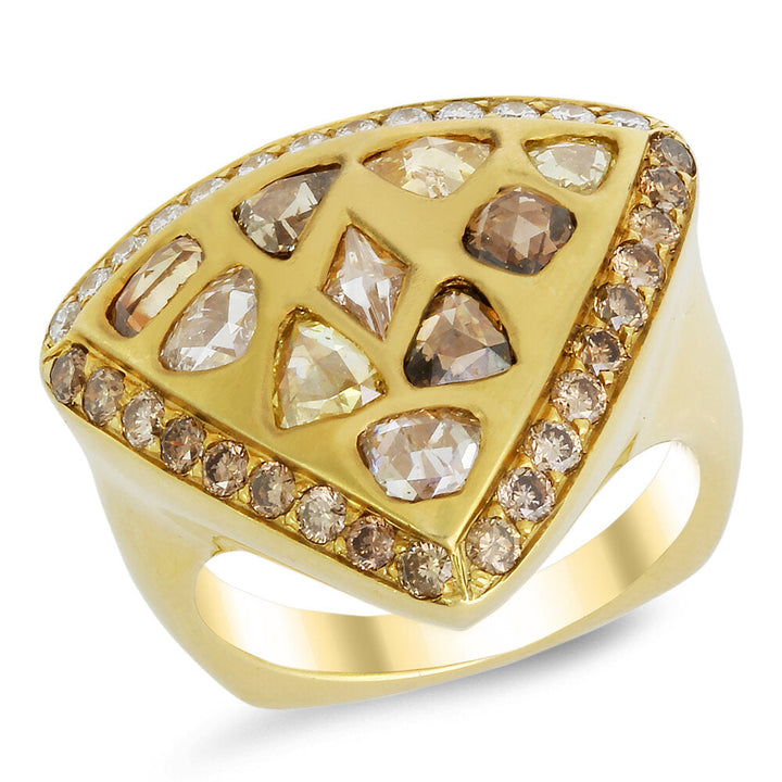 18K yellow gold diamond ring - Style#: 23332