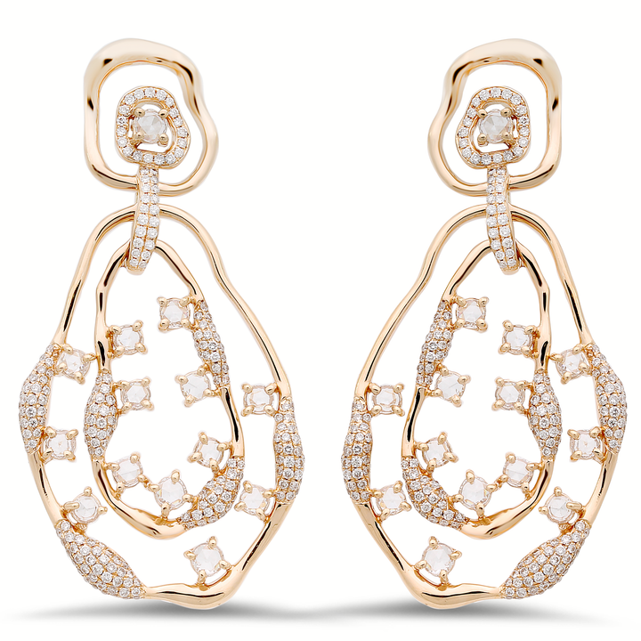 Diamond earrings in 18K gold - SKU#: 23410