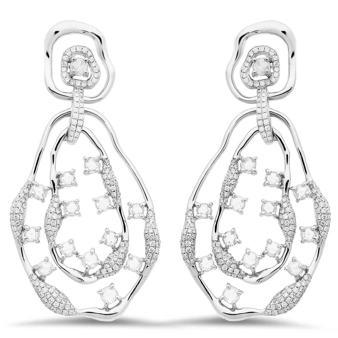 Diamond earrings in 18K gold - SKU#: 23410