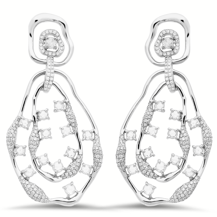 Diamond earrings in 18K gold - SKU#: 23410