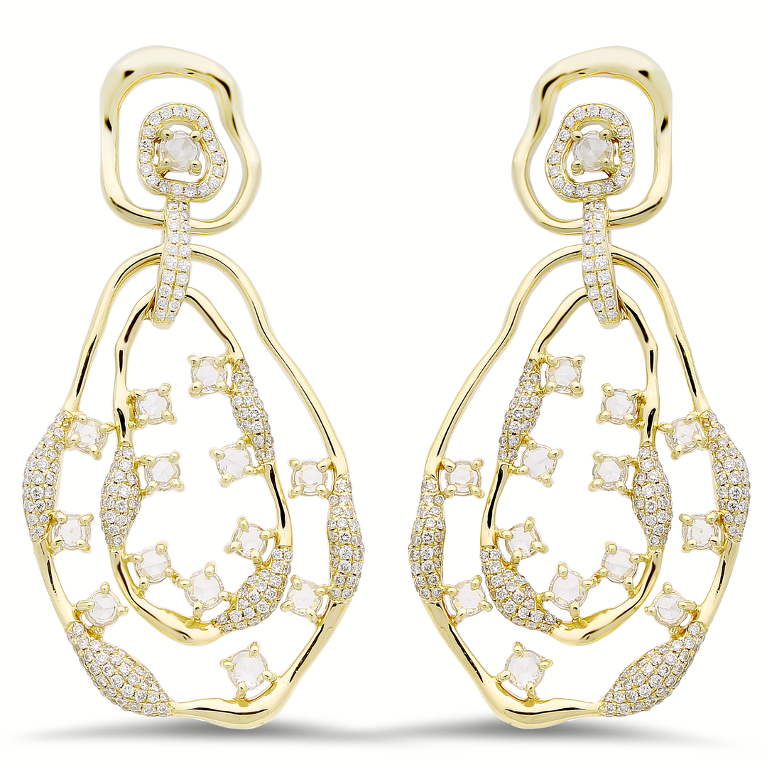 Diamond earrings in 18K gold - SKU#: 23410