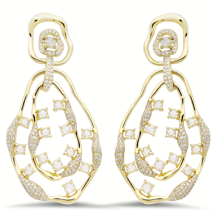 Diamond earrings in 18K gold - SKU#: 23410