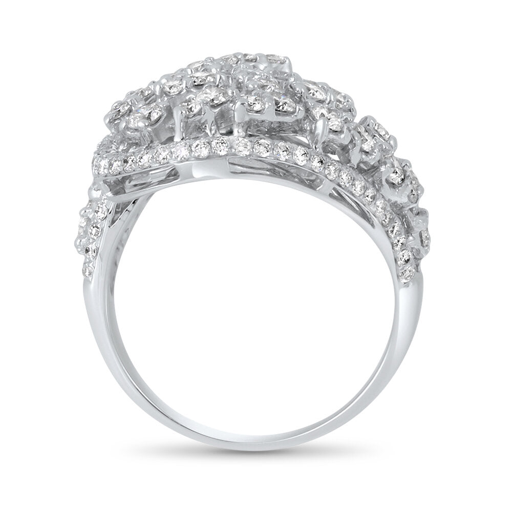 18K  white gold diamond ring - SKU#: 24320