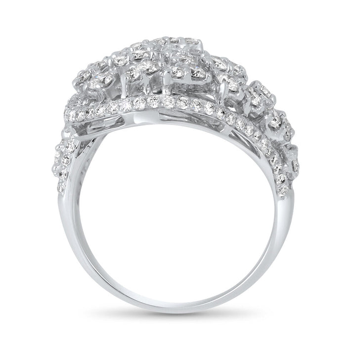 18K  white gold diamond ring - SKU#: 24320