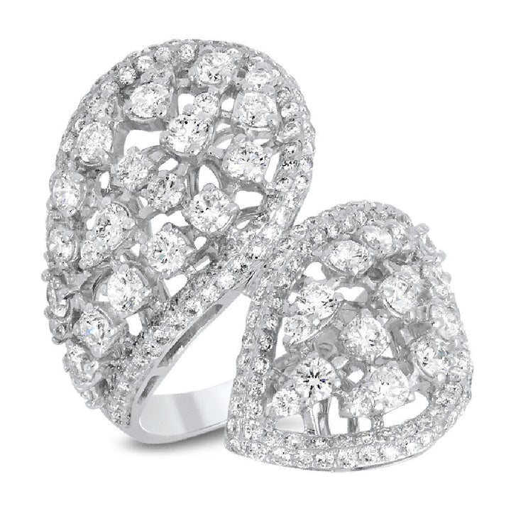 18K  white gold diamond ring - SKU#: 24320