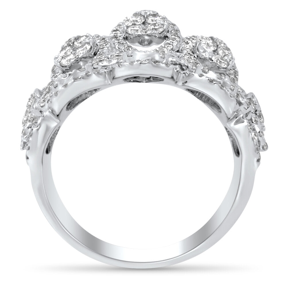 18K  white gold diamond ring - SKU#: 24699