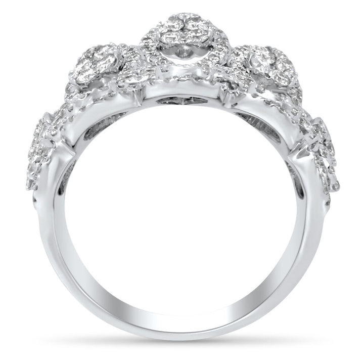 18K  white gold diamond ring - SKU#: 24699