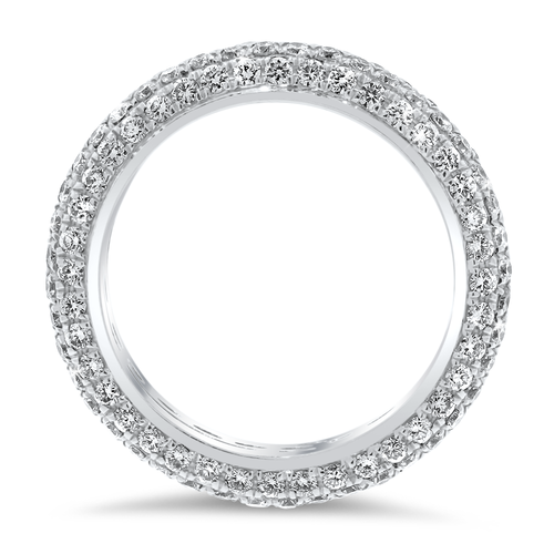 18K white gold pave diamond eternity band