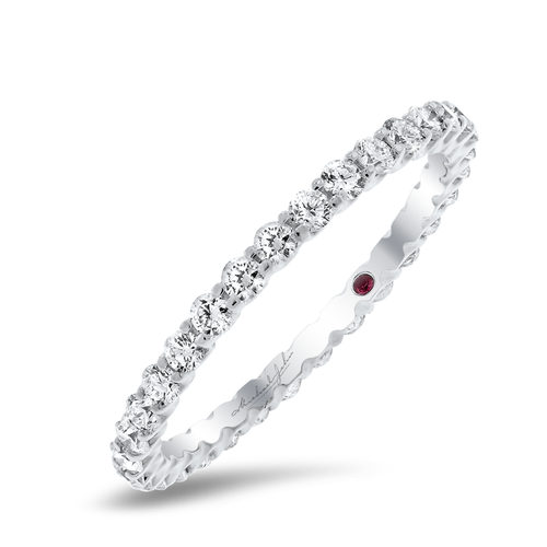 18K white gold diamond eternity band - SKU#: 25773